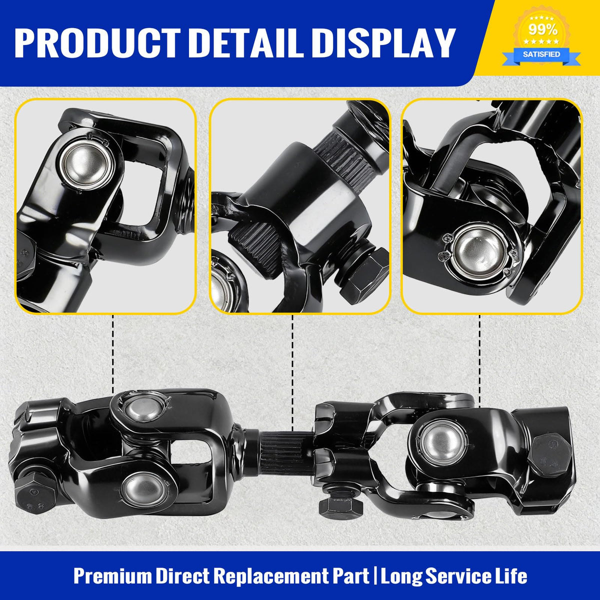 Roykaw steering joint installation on Club Car Carryall for easy replacement.