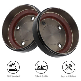 Roykaw Club Car DS 1995+ rear brake drum showing OEM compatibility.
