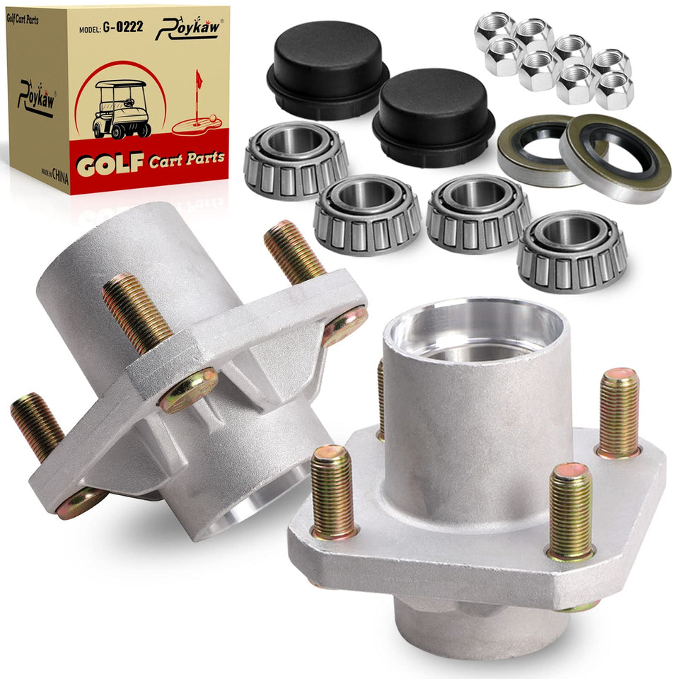 Roykaw Club Car DS front hub bearing with dust caps for durability and protection