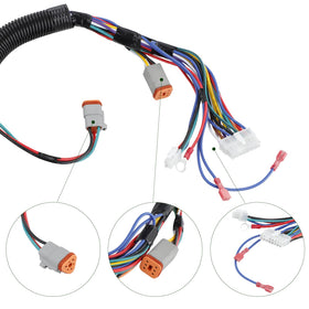 Roykaw Club Car DS main harness closeup showing sturdy connectors.