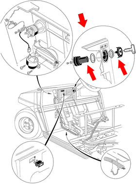Roykaw unit showing Club Car DS/Precedent compatibility for gas carts.