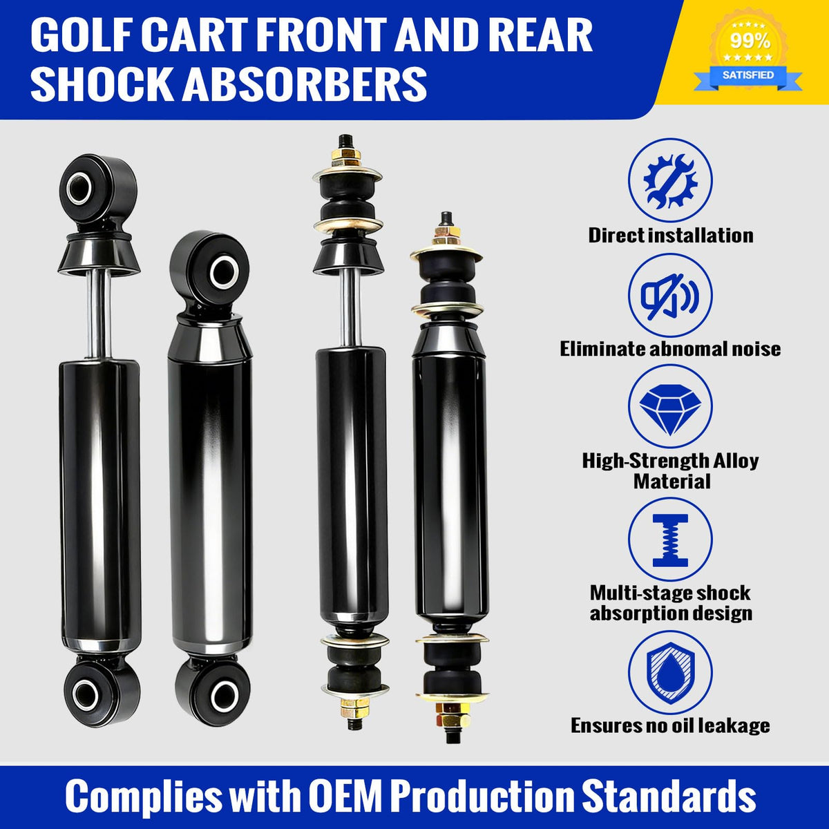 Roykaw Club Car DS rear shock absorber for smoother road feel