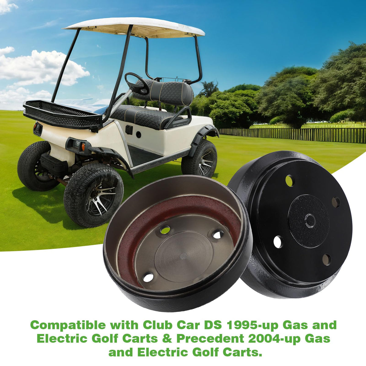 Roykaw Club Car Precedent 2004+ rear brake drum for smooth braking.