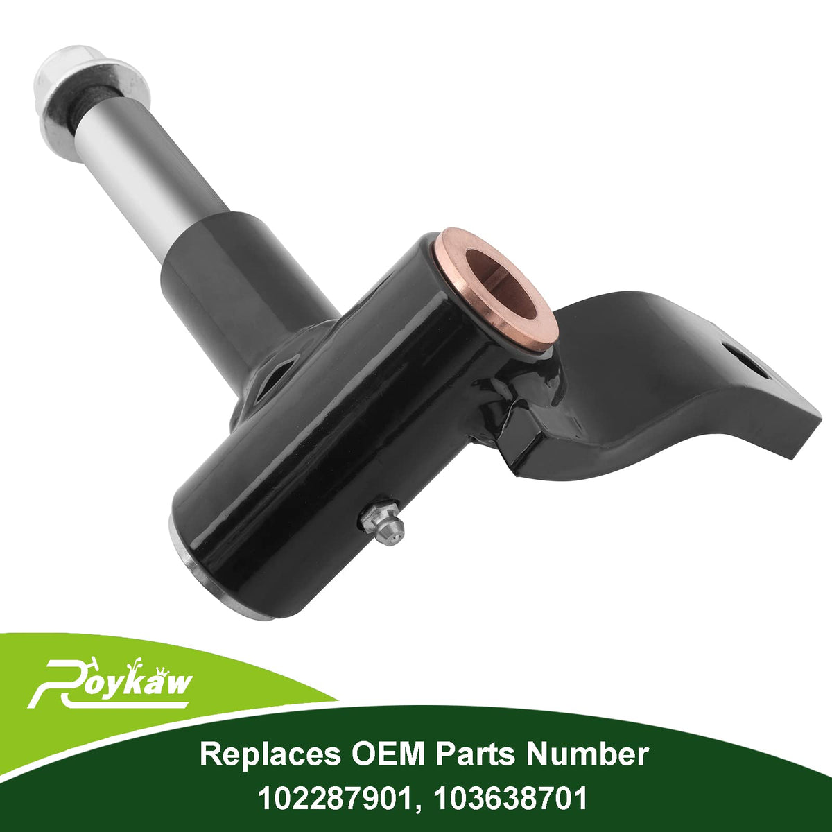 Roykaw spindle back-view highlights corrosion-resistant finish for longevity