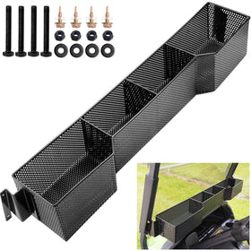 Roykaw front basket tray installed on Club Car Precedent for easy item access