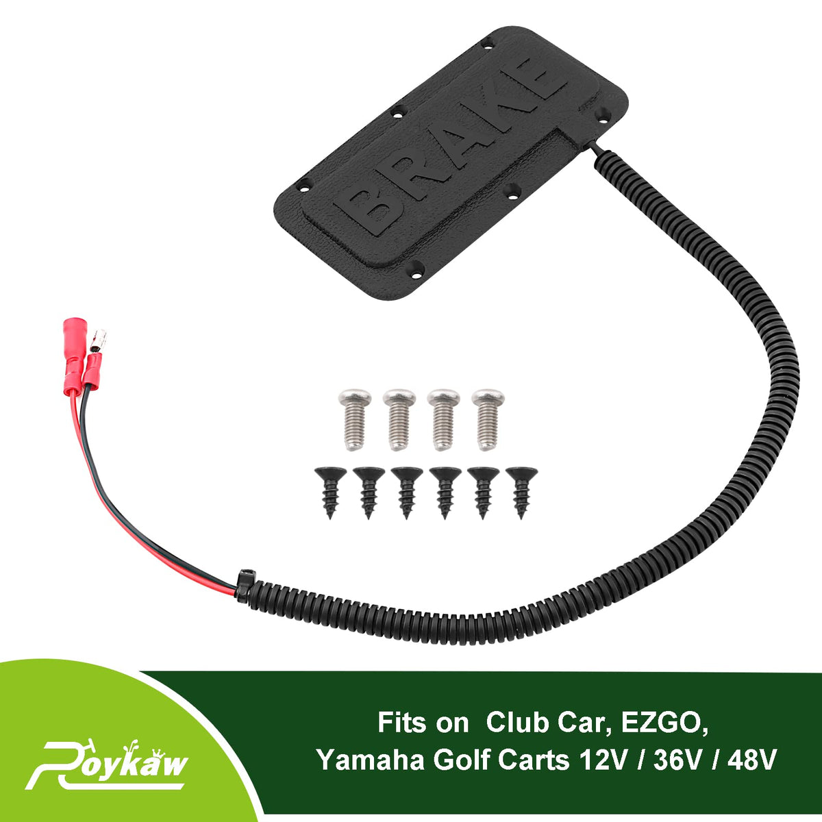 Roykaw compatible brake switch for Club Car EZGO Yamaha carts provides clear signaling