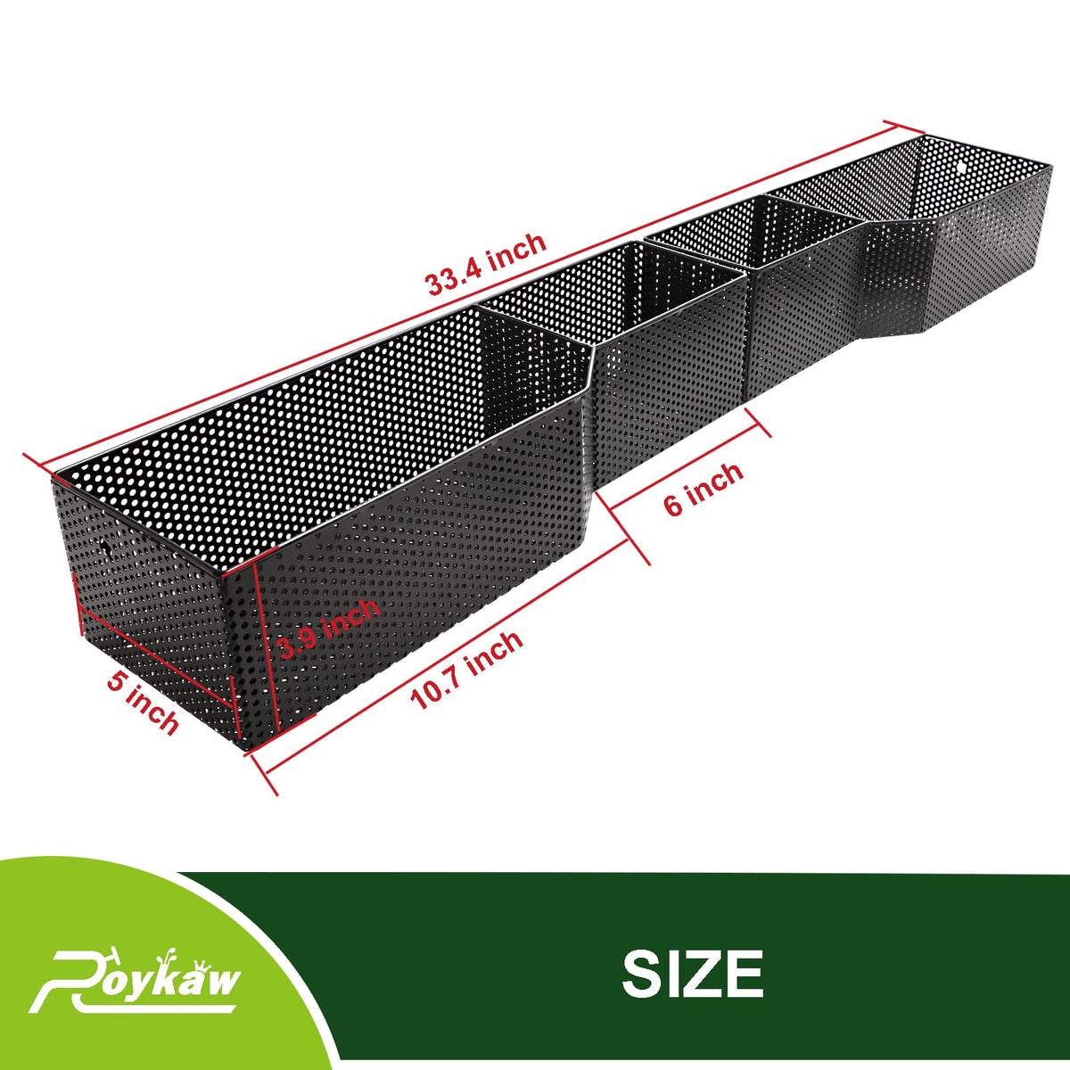 Roykaw basket dimensions show added storage space