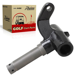 Roykaw driver-side spindle for EZGO TXT 2001-up, showing durable forged steel construction.
