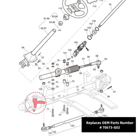 Roykaw spindle designed for EZGO TXT 2001-up gas and electric models.