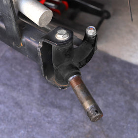 Roykaw driver-side spindle for EZGO TXT supports steady steering on the course.