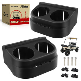 Roykaw dual cup holder on driver side for Club Car DS keeps drinks secure during travel