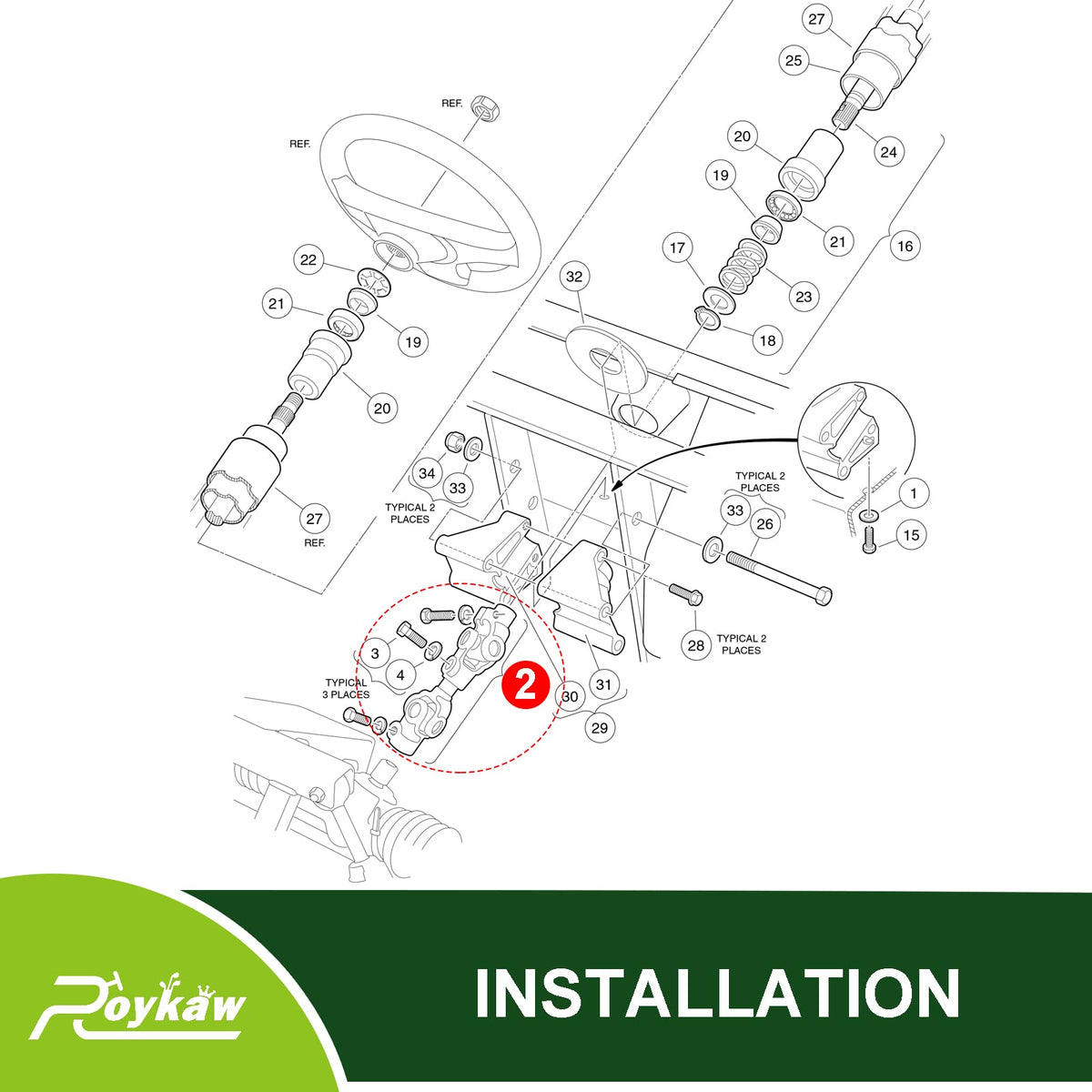 Roykaw durable metal construction detail emphasizes longevity and wear resistance.