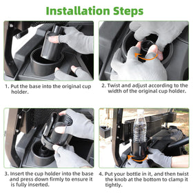 Roykaw easy-grip design enables quick access to drinks and gear while driving.
