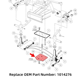 Roykaw easy-install front plate capturing worn OEM part