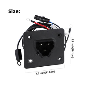 Roykaw easy-install delta-Q receptacle for EZGO vehicles.