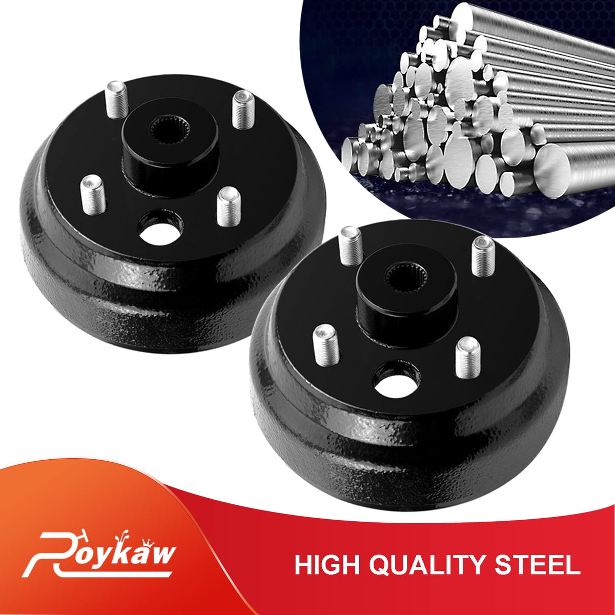 EZGO 1991+ gas cart fitment with Roykaw brake hub drum for precise alignment.