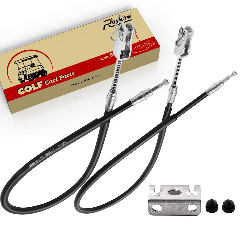 Roykaw EZGO brake cable driver-side view enhances braking reliability for TXT/Medalist.