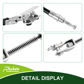 Roykaw EZGO brake cable durable material graphic suggests long-lasting performance.