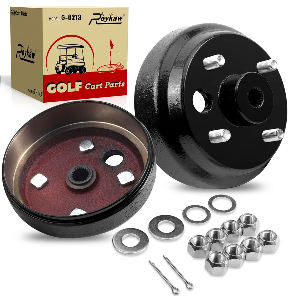 Roykaw EZGO brake drum 30-teeth spline for smooth engagement on gas carts