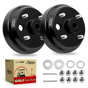 Roykaw EZGO brake hub drum with 30 teeth for 1991+ gas carts; durable splined connection.