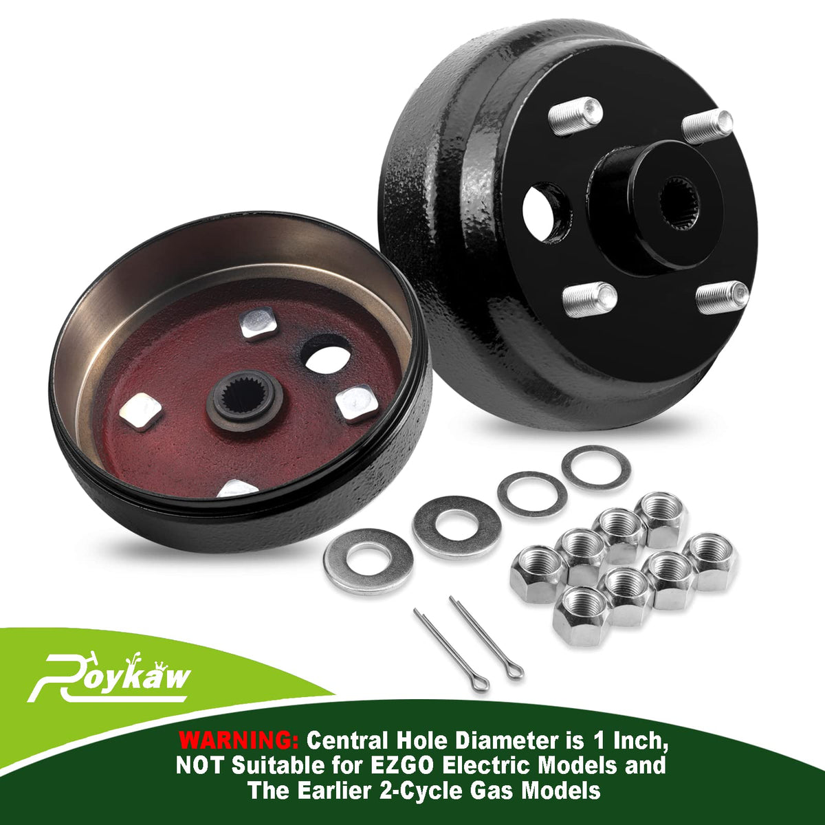 Close-up of Roykaw brake hub drum fine spline for secure engagement.