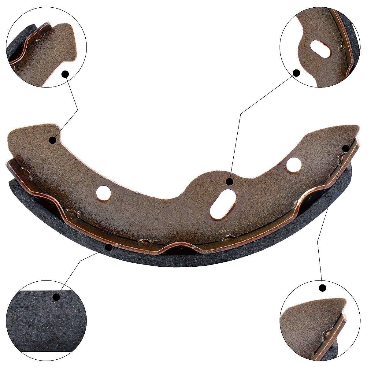 Roykaw EZGO brake shoes kit packaging shows compatibility details