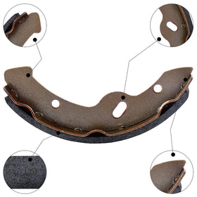Roykaw EZGO brake shoes kit packaging shows compatibility details