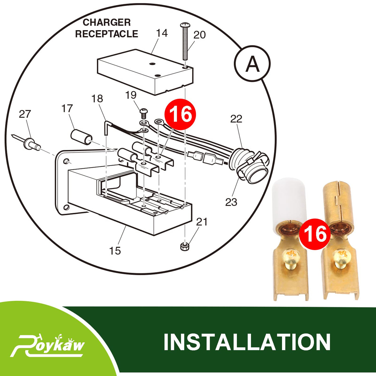 Roykaw EZGO connector installation guide visual detail
