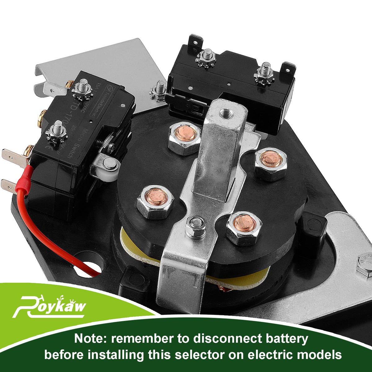 Roykaw EZGO Marathon 36V switch assembly, cam ensures smooth engagement during transitions.