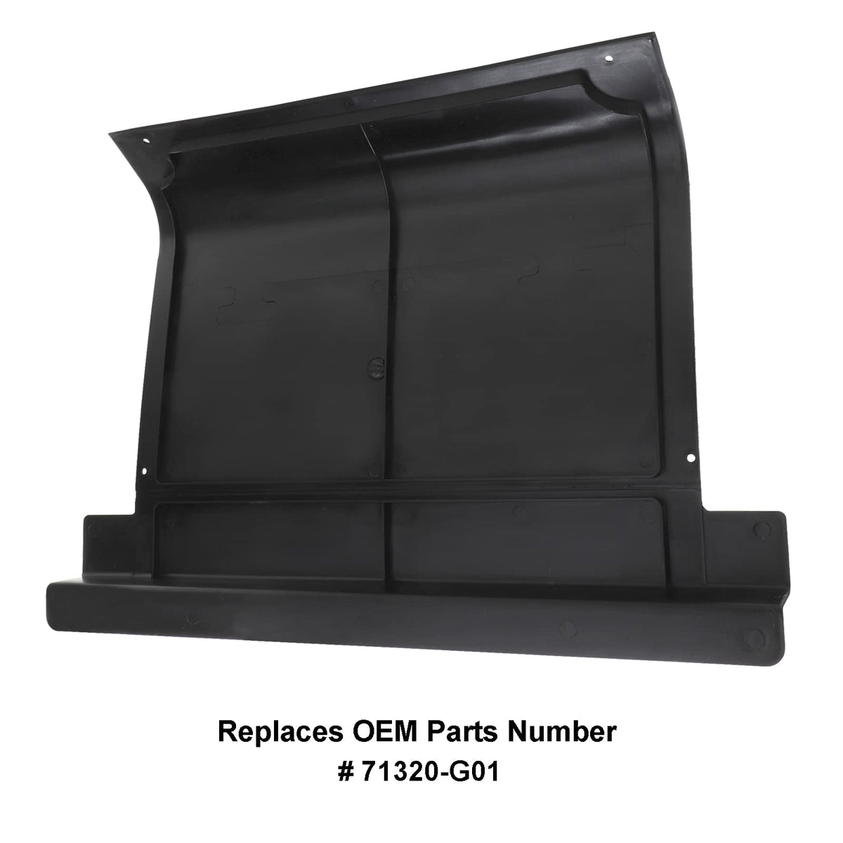 Roykaw EZGO Medalist panel cover close-up highlighting durable black plastic