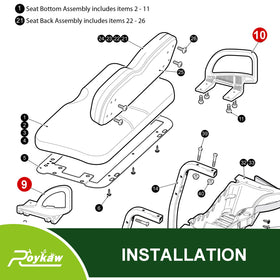  Roykaw EZGO RXV 2008-2015 compatibility and fit view