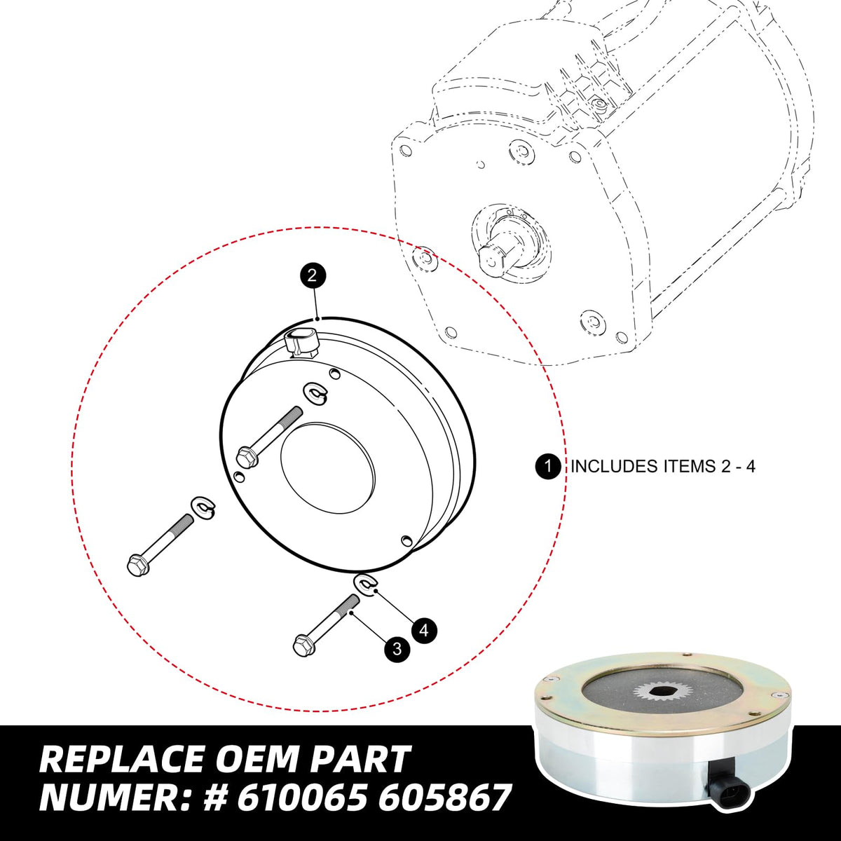 Roykaw brake unit installed in EZGO RXV adds responsive braking on hills.