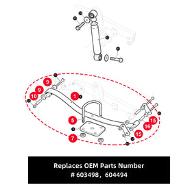 Roykaw EZGO RXV compatibility label with OEM numbers