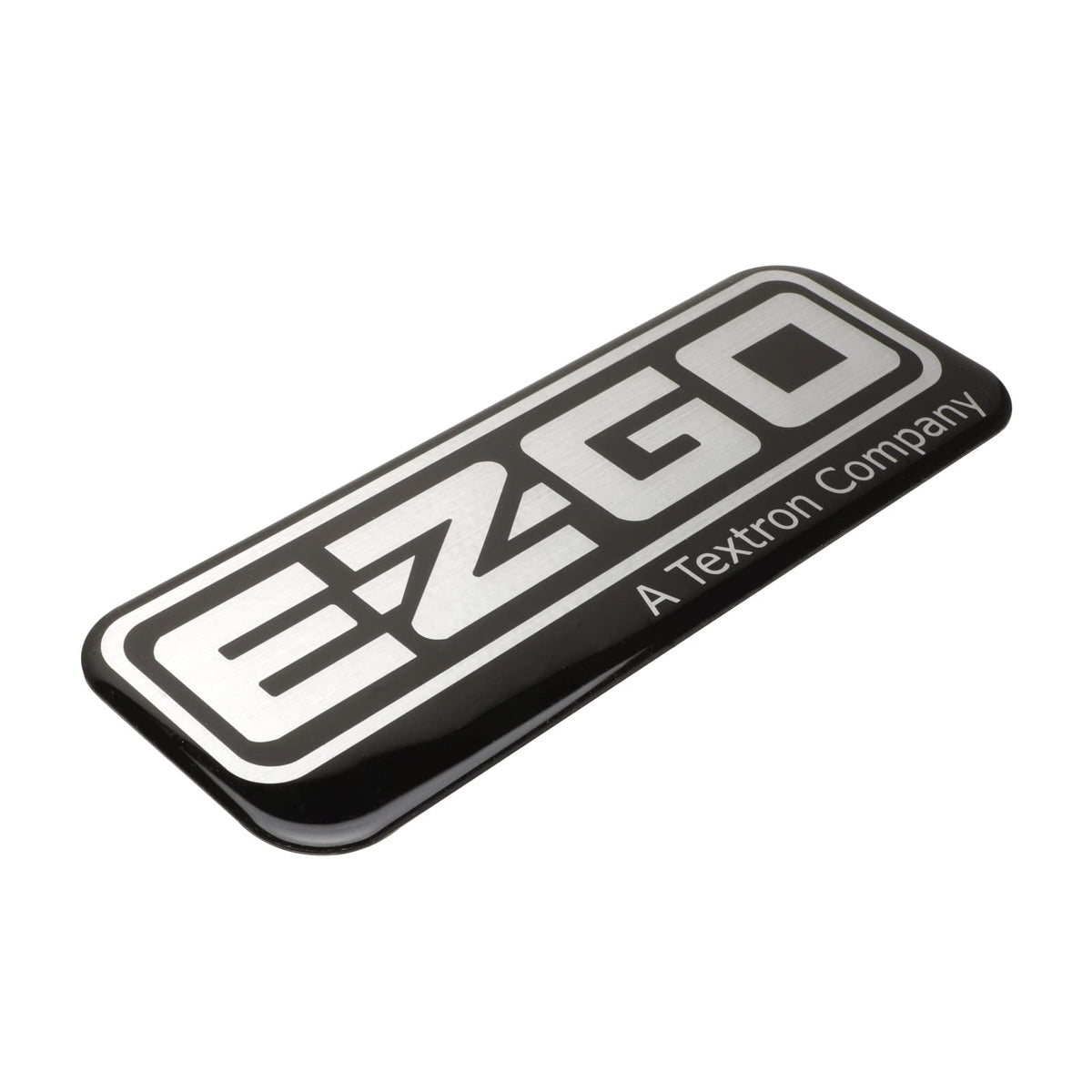 Roykaw front nameplate providing a polished look on EZGO RXV.