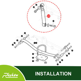 Roykaw EZGO RXV installation guide image for rear shocks