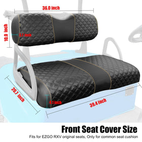 Roykaw EZGO RXV seat cover helps keep you dry and warm in all seasons.