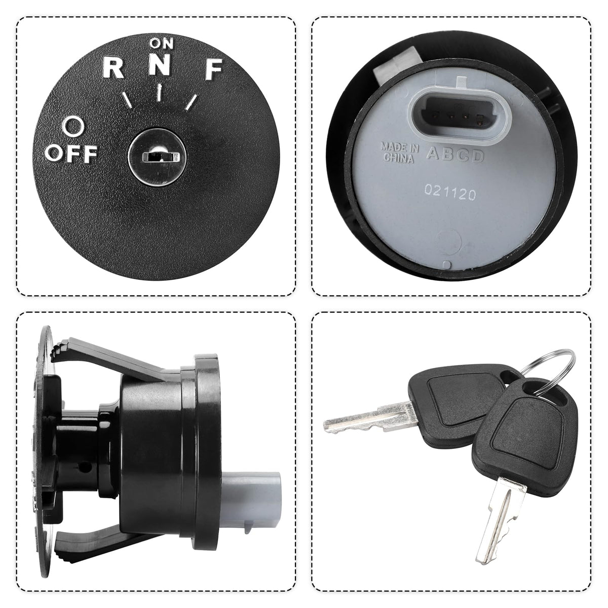 Roykaw EZGO RXV kit including two spare keys for convenience on the course.