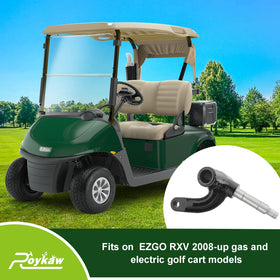 Roykaw golf cart spindle in use on EZGO RXV for reliable travel.