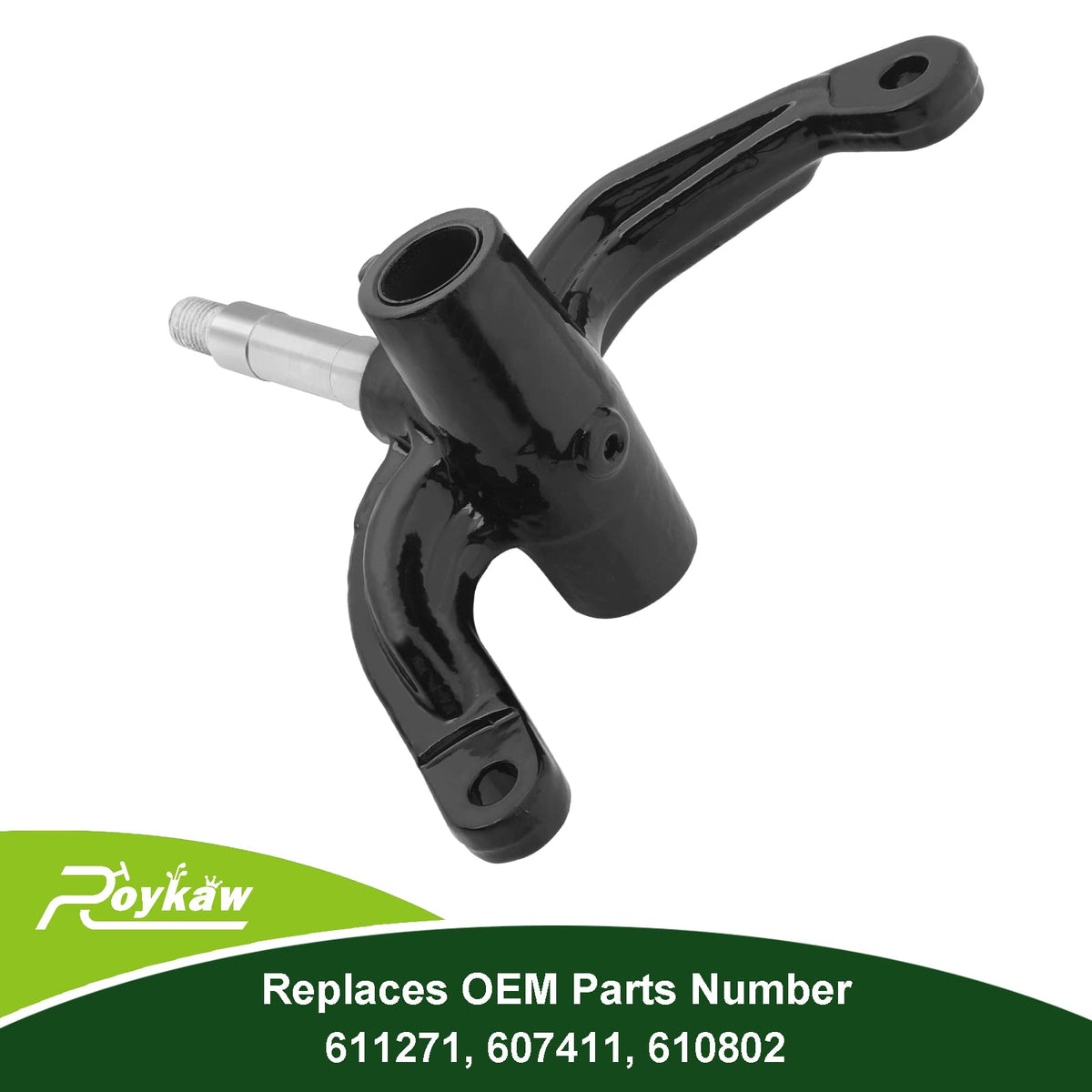 Roykaw EZGO RXV spindle showing OEM numbers reference for compatibility.