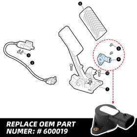 Roykaw EZGO RXV throttle sensor pack for reliable performance.