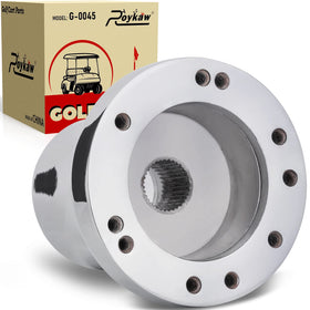 Roykaw EZGO RXV/TXT steering wheel adapter for 5/6-hole wheels offers secure fit.