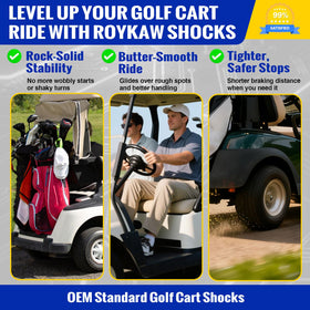 Roykaw ezgo-txt-1994-up-rear-fit image shows easy installation and ride-smoothness.
