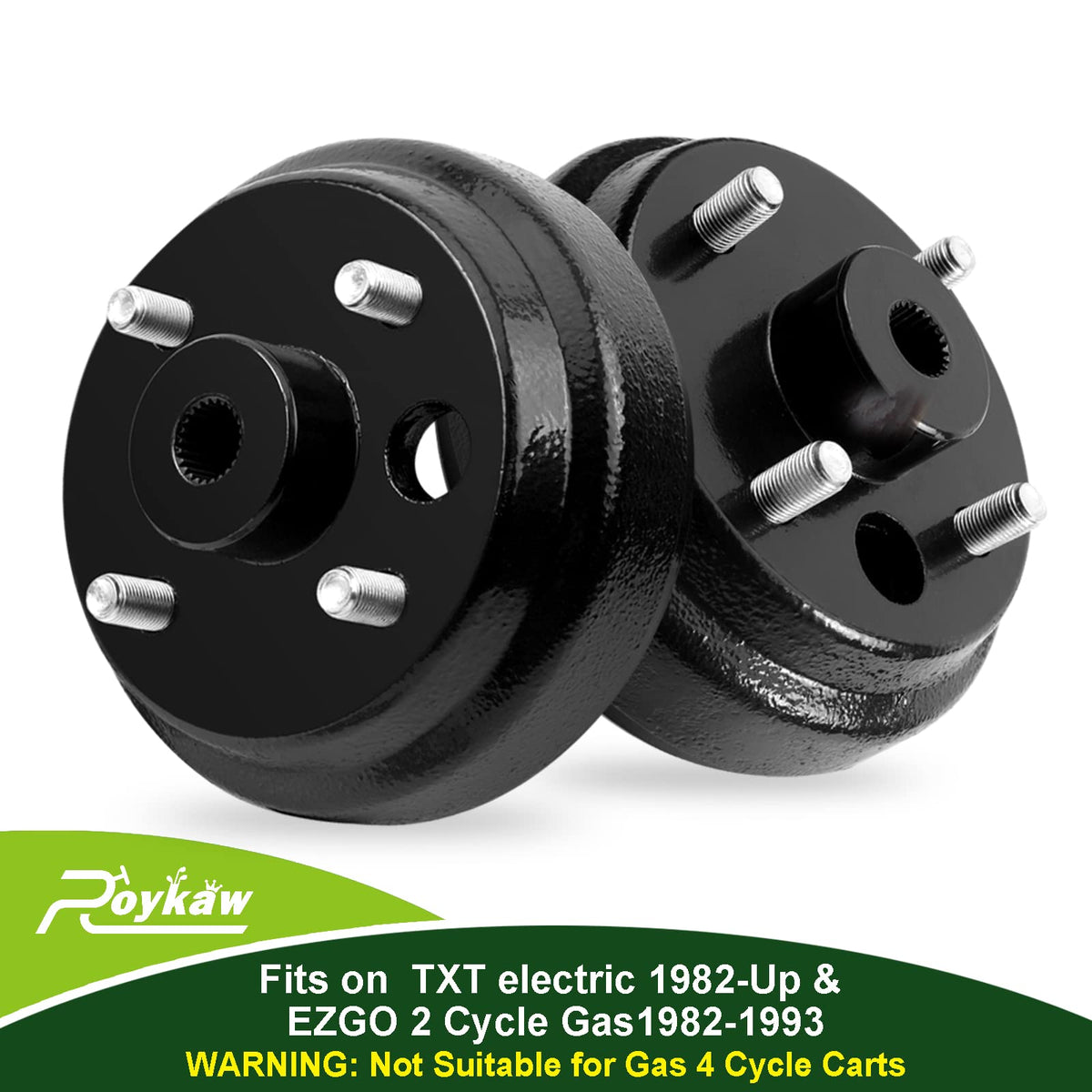Roykaw EZGO TXT brake drum detail showing spline and fit