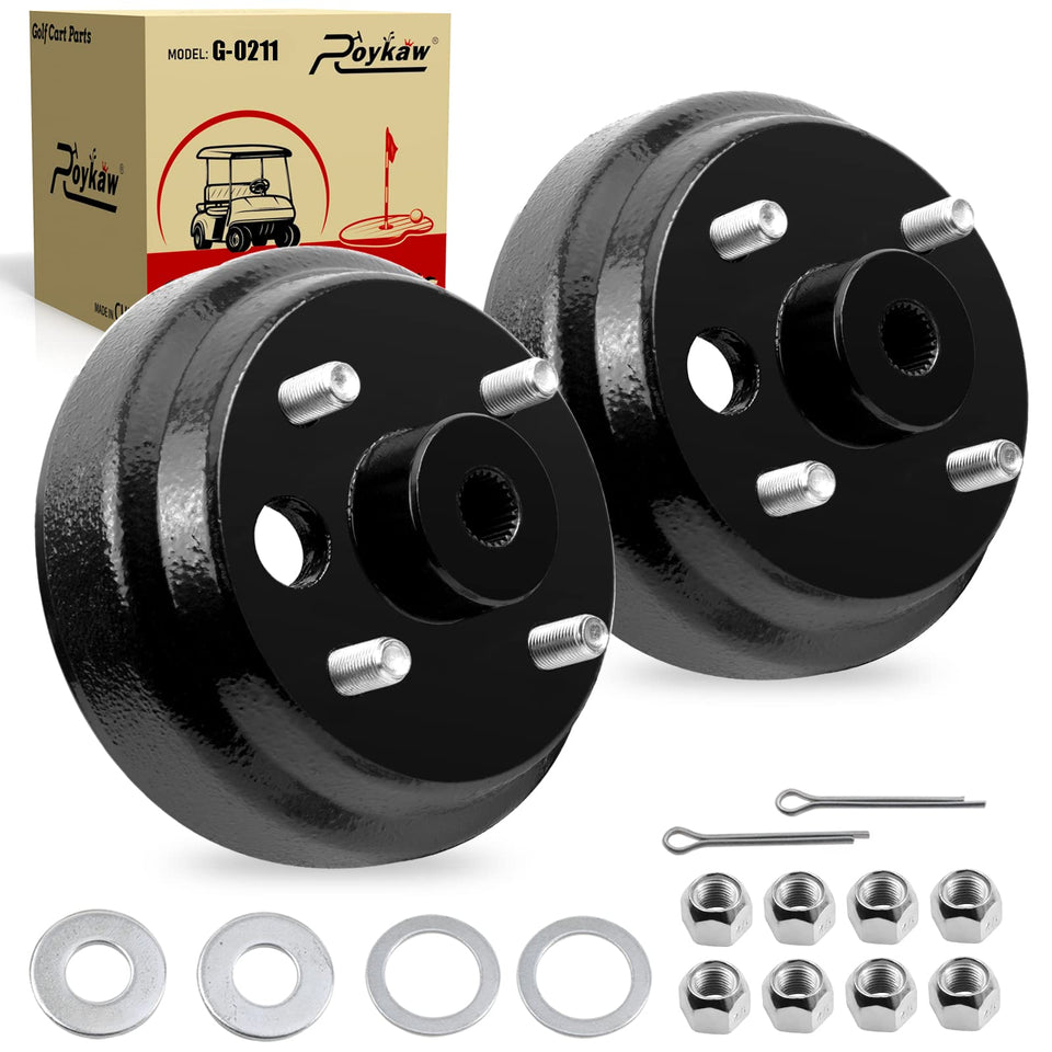 Roykaw EZGO TXT brake drum hub with 24-teeth spline for smooth braking