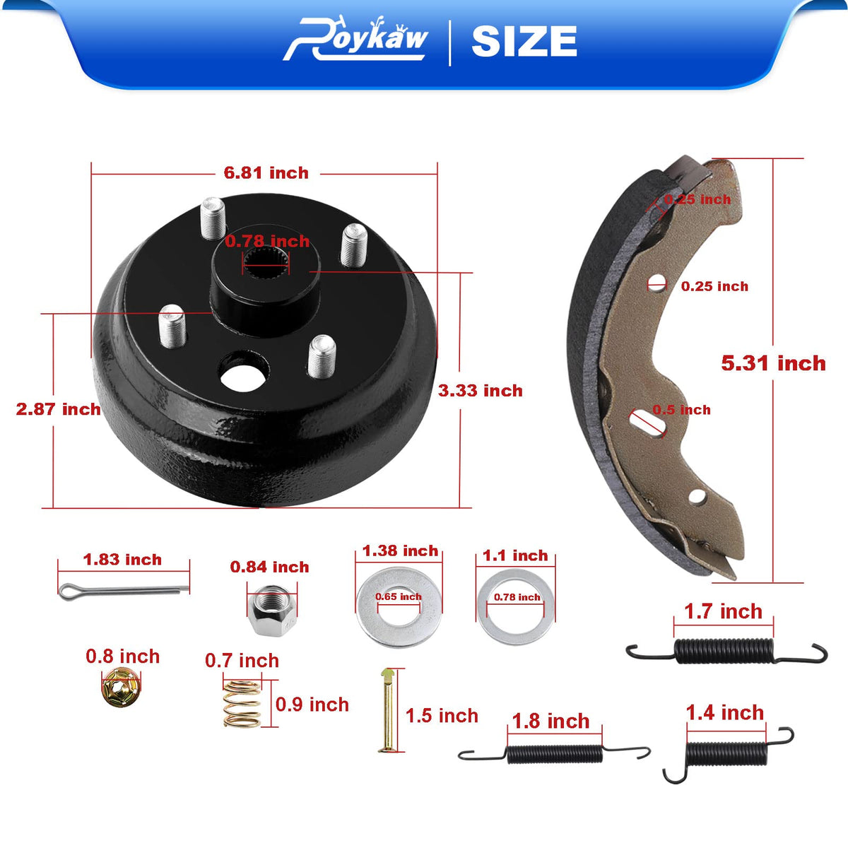 Roykaw EZGO TXT lug nuts and washers for installation