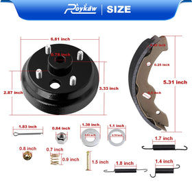 Roykaw EZGO TXT lug nuts and washers for installation
