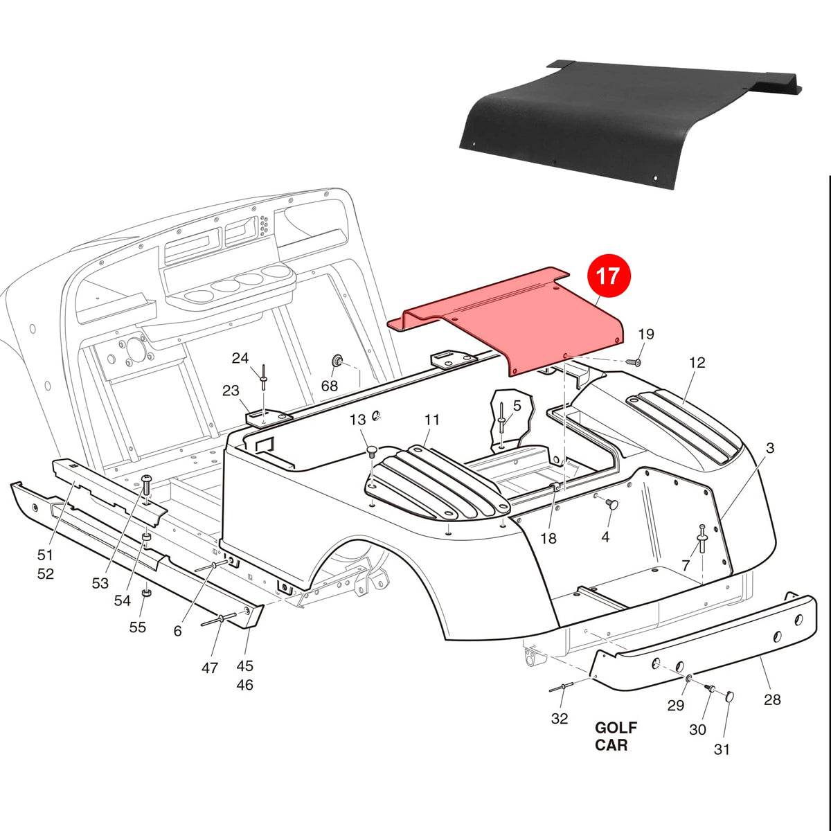 Roykaw EZGO TXT panel fitment showing precise alignment