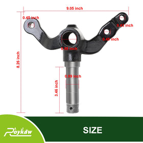Roykaw EZGO TXT passenger-side spindle assembly detail, precise fit