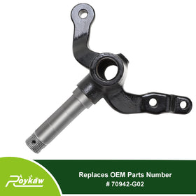 Roykaw EZGO TXT passenger-side spindle close-up showing mounting bore