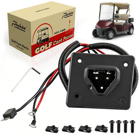 Roykaw EZGO charger receptacle front view for reliable 48V charging